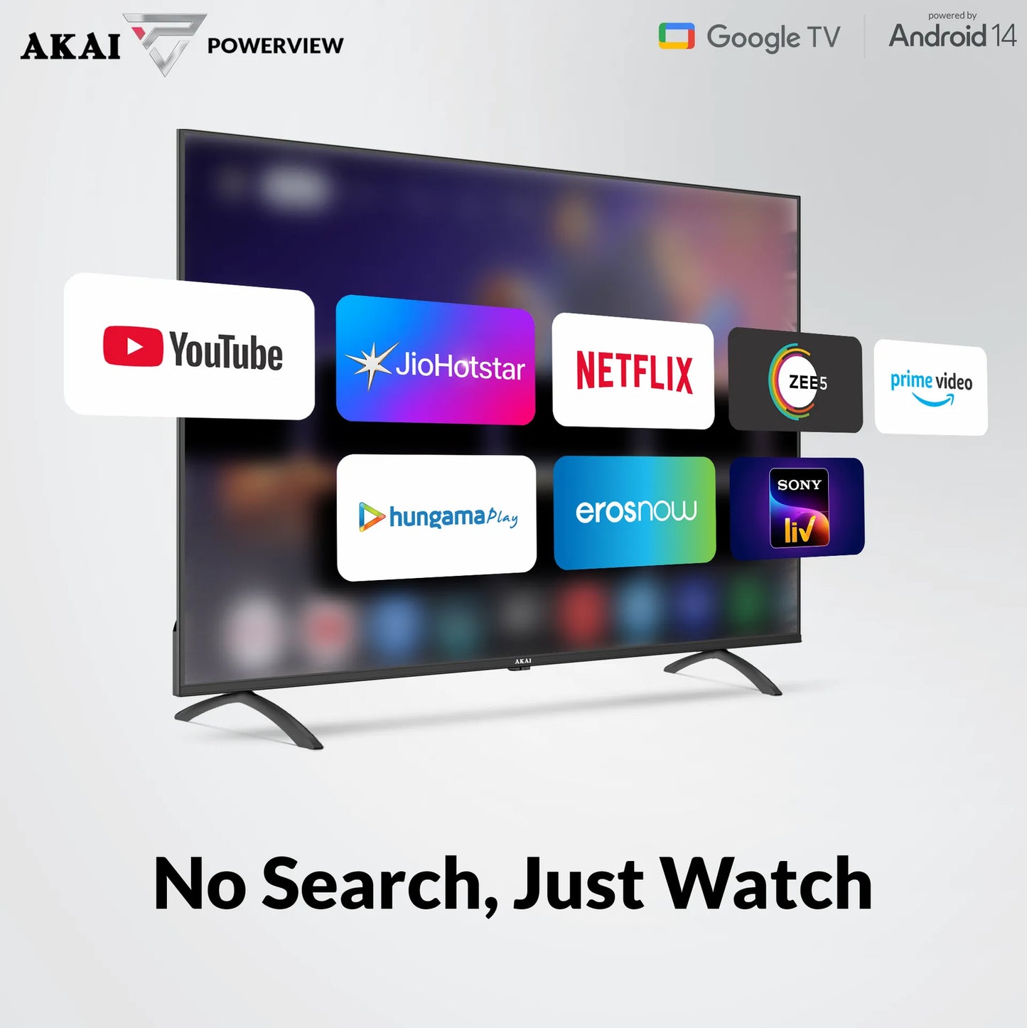 AKAI 190cm (75 Inch) 4K Ultra HD Smart Google QLED TV |Android 14 | Power View
