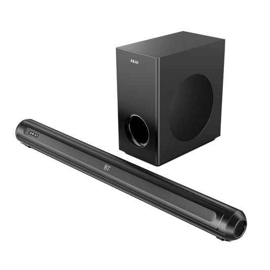 AKAI Soundbar Home Theatre 160W with Remote - 1 Year Warranty | 2.1 Channel Sound Bar with 6.5" Sub-Woofer | HDMI ARC, V5.3 Bluetooth, USB, Aux Input | Supports TV, PC & Smartphone (SB-160/SigmaX-160)