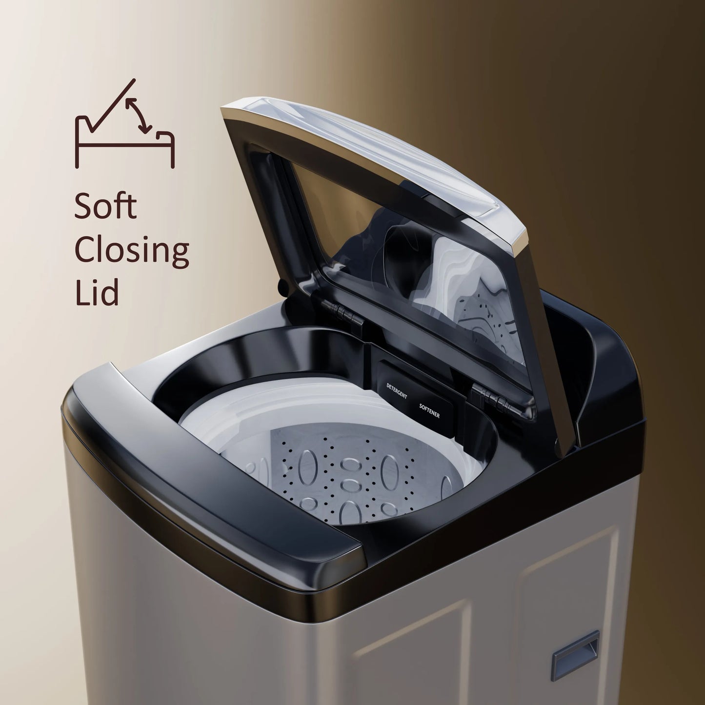 Akai 10Kg, 5 Star, Fully Automatic Top Load Washing Machine with In-Built Heater, Glass Lid, Inox Grey, AFT-100DGG-H