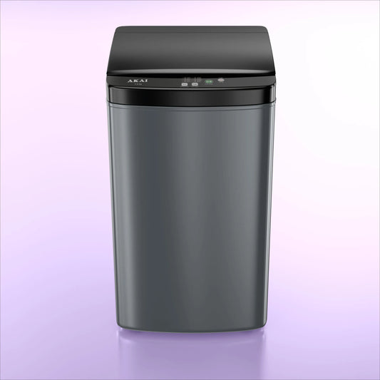 Akai 7.5Kg, 5 Star, Fully Automatic Top Load Washing Machine, Plastic Lid, Inox Grey, AFT-75DGPP