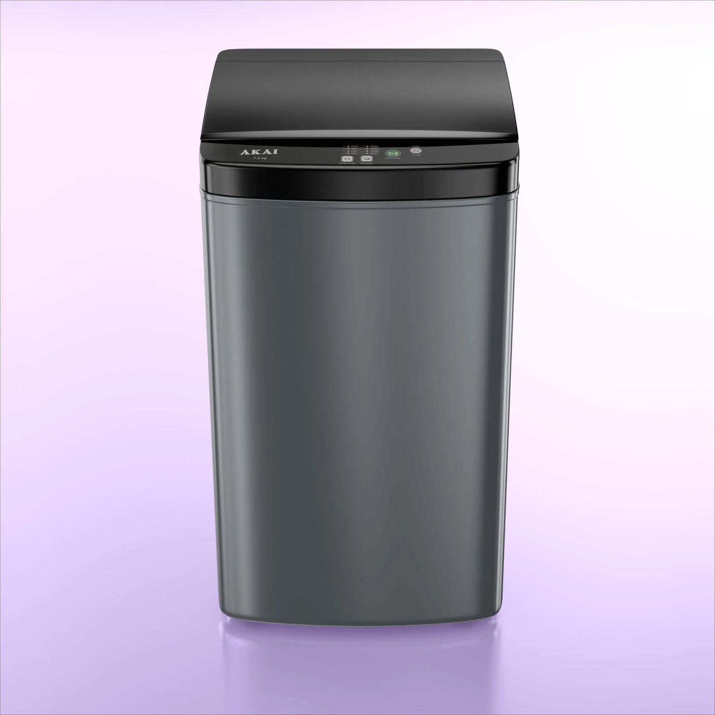 Akai 7.5Kg, 5 Star, Fully Automatic Top Load Washing Machine, Plastic Lid, Inox Grey, AFT-75DGPP