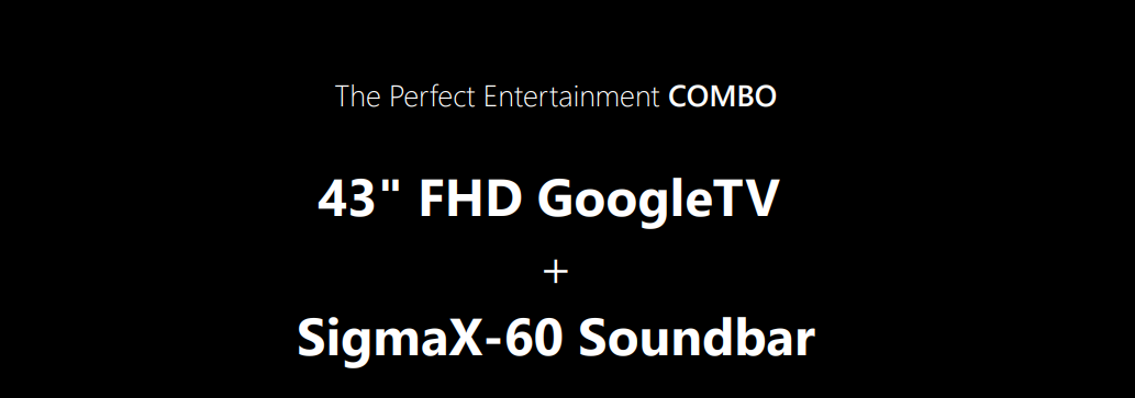 AKAI 43" Smart Google TV + 60W Soundbar Combo