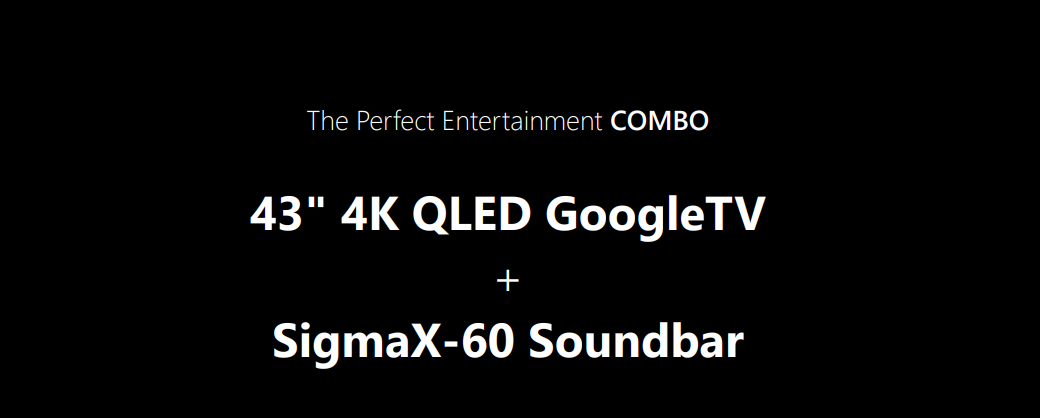 AKAI 43" 4K QLED TV + 60W Soundbar Combo