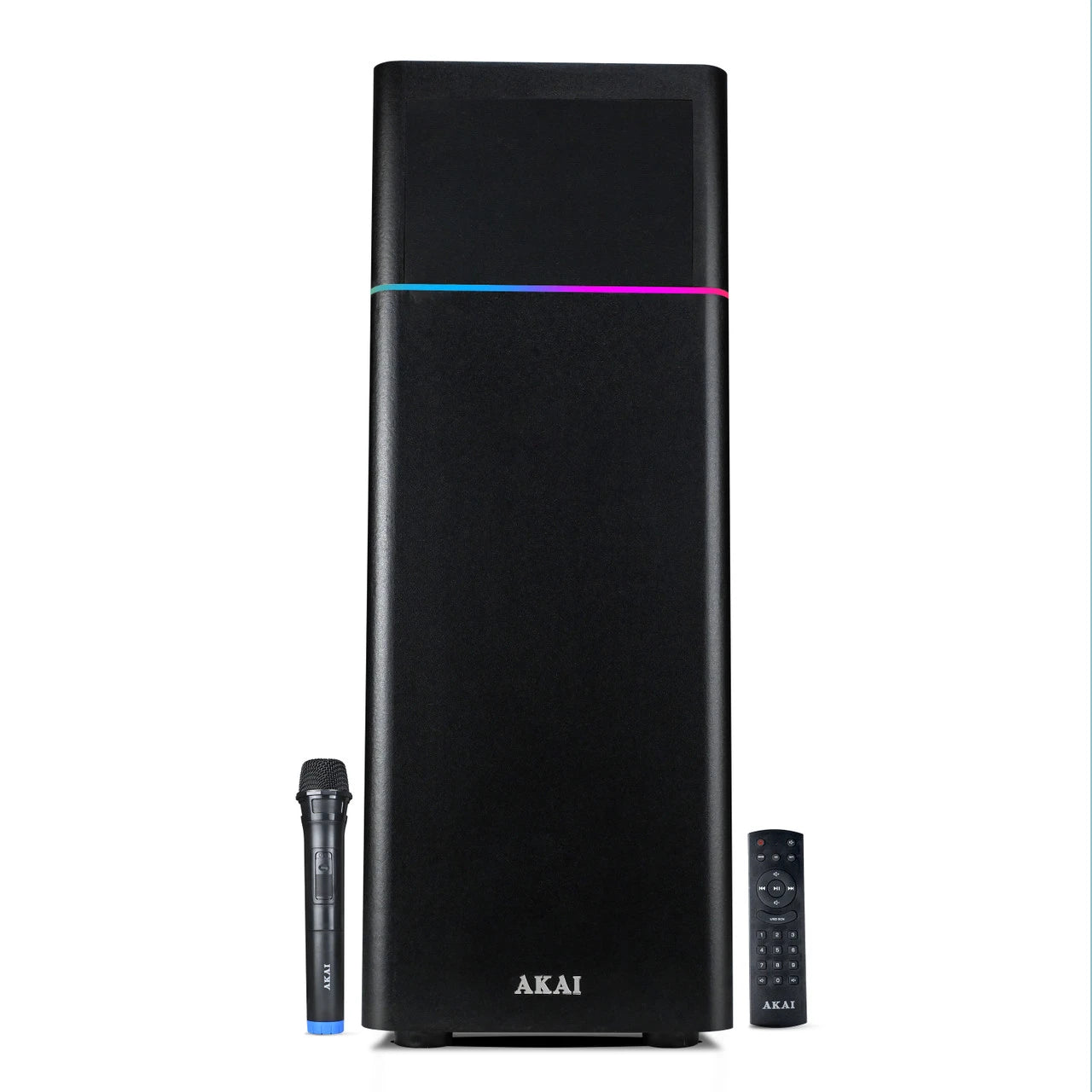 AKAI UltraBoom-60 Bluetooth Party Speaker with Wireless Mic | 60W RMS | 5.25'' Woofer | Karaoke | RGB LED Lights | FM