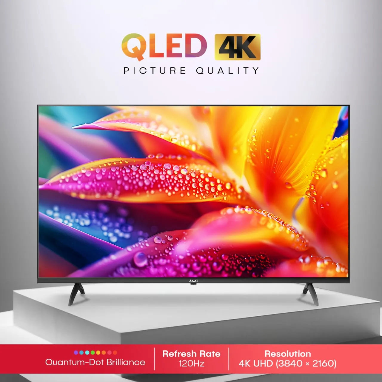 AKAI 254cm (100) 4K Ultra HD Smart Google QLED TV