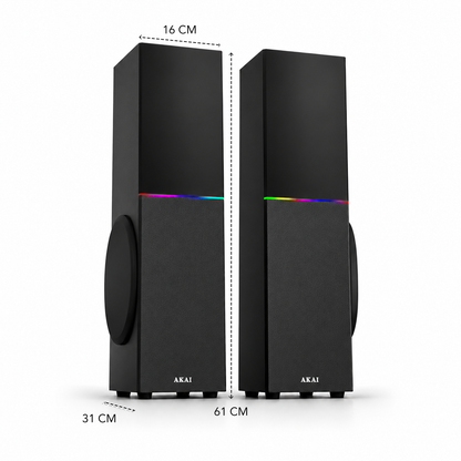 AKAI TS-120 Bluetooth Twin Tower Speaker